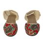 Footwear Jute Ladies Kalamkari Elastic Blue Red Multicolor