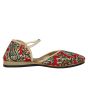 Footwear Jute Ladies Kalamkari Elastic Blue Red Multicolor