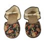 Footwear Jute Ladies Kalamkari Elastic Black Multicolor