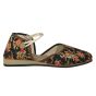 Footwear Jute Ladies Kalamkari Elastic Black Multicolor