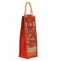 Water Bottle Bag With Flap Jute Multicolour 