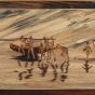 Wall Hanging Mysore Inlay Beeding Sitting Scenery Boat 18*36" 