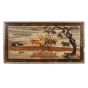 Wall Hanging Mysore Inlay Beeding Village Scene Bullock Cart 18*36" 