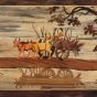 Wall Hanging Mysore Inlay Beeding Village Scene Bullock Cart 18*36" 