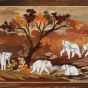 Wall Hanging Mysore Inlay Beeding Elephant 18*36" 