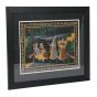 Miniature Painting Radha Krishana Silk With Frame Image 2