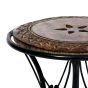 Stool wrought iron damru and dholak shape Image 3