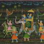 Miniature Painting Procession Cotton Image 2