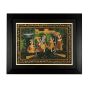 Miniature Painting Radha Krishna Silk With Frame 10*14" village