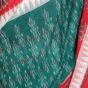 SAMBALPURI CTN RED WITH WHITE FLOWER