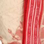 SAMBALPURI CTN WHITE WITH RED BORDER