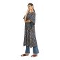 KURTA KAAFTAAN BLOCK PRINT FULL BLUE FLORAL M