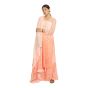 SUIT SET MIRROR BOOTA JAAL CHIFFON LIGHT ORANGE XL