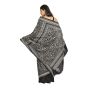 SAREE KANTHA STITCH SILK BLACK ALLOVER