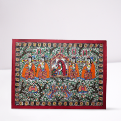 Painting Madhubani Sita Doli Handmade Paper 22X30"