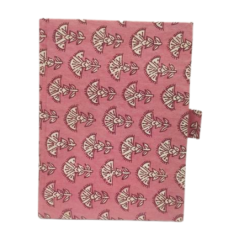 DIARY PEN HOLDER PINK WITH WHITE FLOWER 6"*8"