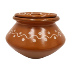 Khurja Pottery Handi Brown Clr 4"