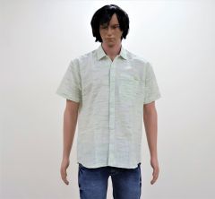 Cotton Shirt Half Sleeves (Green lines 40)