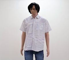 Cotton Shirt Half Sleeves (Blue lines 40)