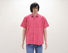 Cotton Shirt Half Sleeves (Dark Red 40)