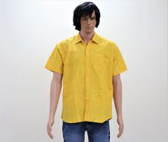 Cotton Shirt Half Sleeves (Dark Yellow 40)