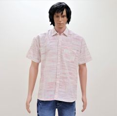 Cotton Shirt Half Sleeves (Red Lines 40)