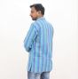 Cotton Short Kurta Full Sleeves (Broad Lines Light Blue 40)