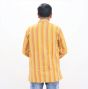 Cotton Short Kurta Full Sleeves (Broad Lines Yellow 44)