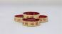 Glass Bangle set of 4 Radhe in Red 2x6