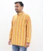 Cotton Short Kurta Full Sleeves (Broad Lines Yellow 44)