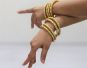 Selfee Fiber Bangle set of 8, Golden (2x4)