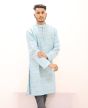 Cotton Long Kurta Full Sleeves (Blue Lines 44)