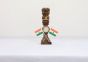 Wooden Ashok Stambh with Clock and Double Flag Type 20 (Dark Brown)