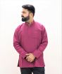 Cotton Short Kurta Full Sleeves (Maroon 40)