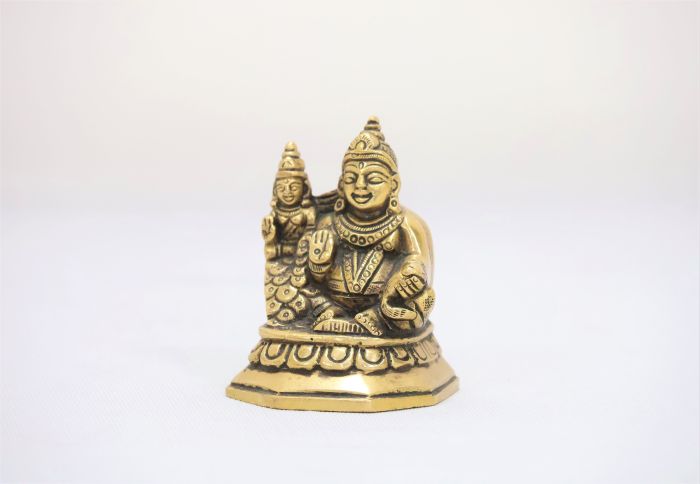 Brass Figurine A Black Laxmi Kuber Set 