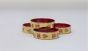 Glass Bangle set of 4 Radhe in Red 2x8