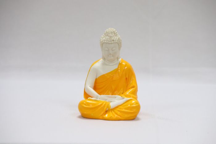 5" POLYRESIN BUDHA (ORANGE)