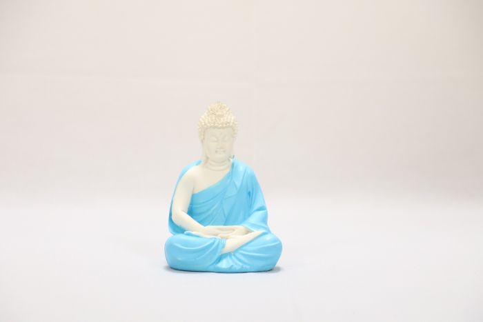 5" POLYRESIN BUDHA (BLUE)