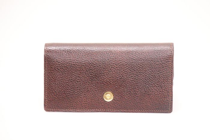 Leather Hand Purse Crocodile Tan Brown