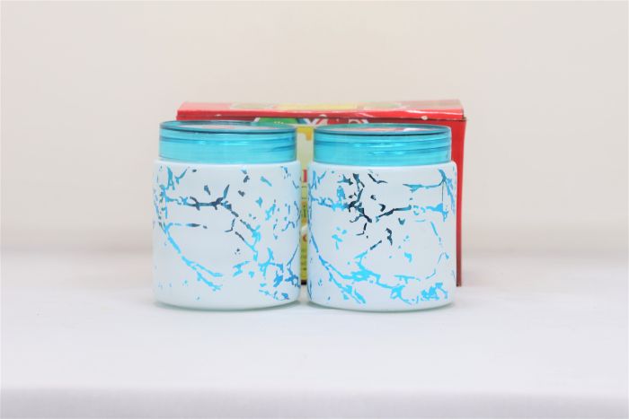 Glass Round Kitchen Jar Set of 2