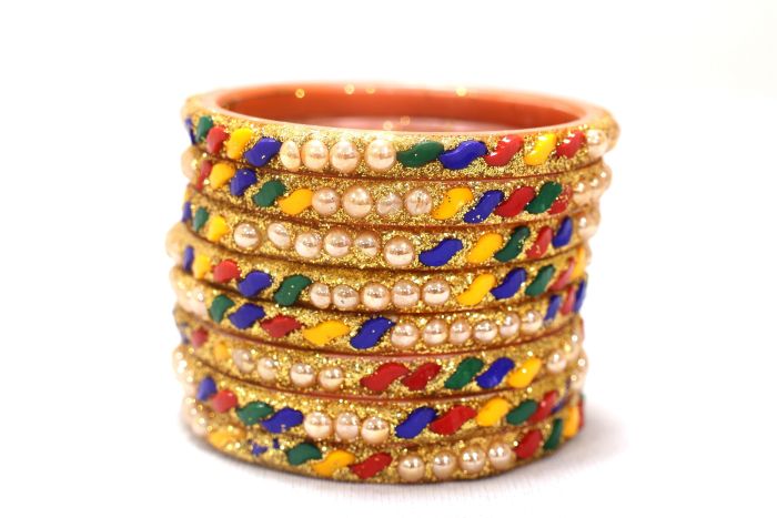 Tik Tok Fiber Bangle set of 8, (2x6) 2