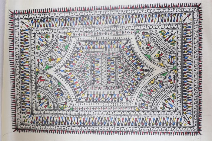 Pattachitra T Silk Tribal  18"*12" (4)