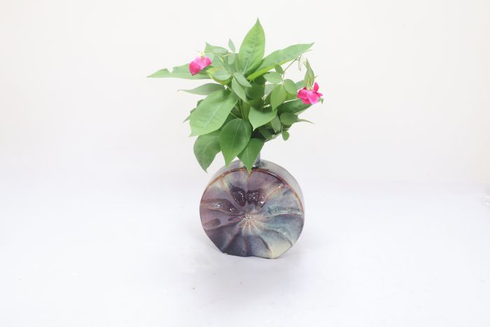 Kp Flr Vase Ring Matki Brinjal 9 In