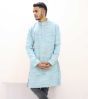 Cotton Long Kurta Full Sleeves (Blue Lines 42)