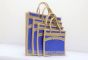 Jute Bag Combo Zipper Pack Set Of 4 Pc Blue 1