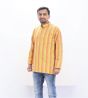 Cotton Short Kurta Full Sleeves (Broad Lines Yellow 44)