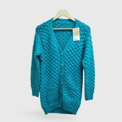 Ladies Full Sweater Wool Blue