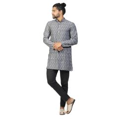 Saras Mens Kurta Ikkat Full Length Image 1