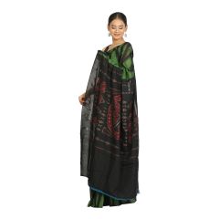 SAMBALPURI CTN GREEN WITH BLACK