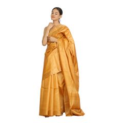 SAREE PURE KOSA SILK PLAIN MUSTURD